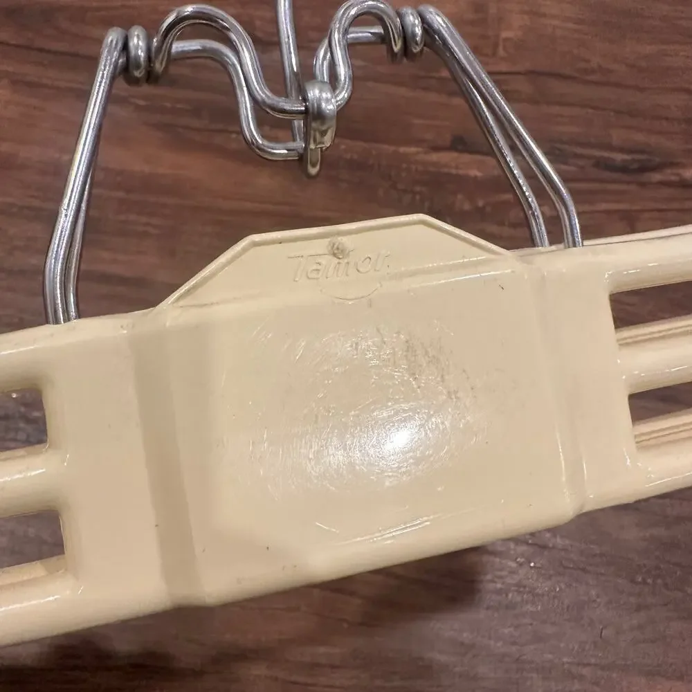 Vintage Tamor Hanger Plastic Ivory Yellow Clip Type Pants Skirt
